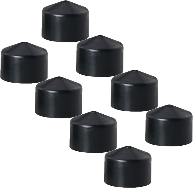 MEETOOT طقم تثبيت صدمات لوح التزلج الرباعي الأسود 8 قطع واقي حافة لوح التزلج واقي لوح التزلج بديل كوب المحور - Image 1